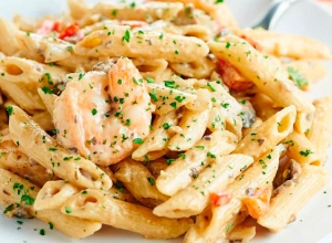 Пенне с креветками